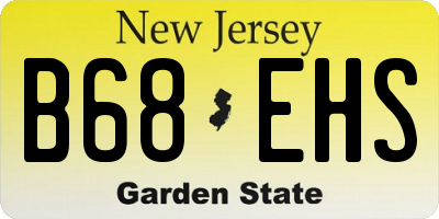 NJ license plate B68EHS