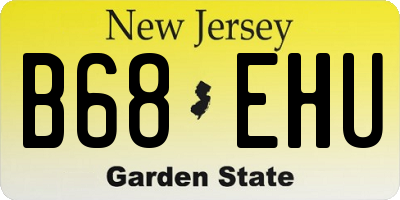NJ license plate B68EHU