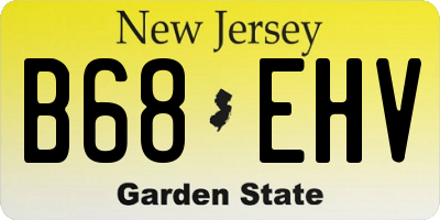 NJ license plate B68EHV