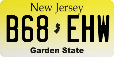 NJ license plate B68EHW