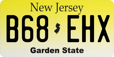 NJ license plate B68EHX