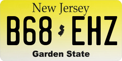 NJ license plate B68EHZ