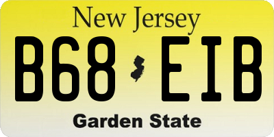 NJ license plate B68EIB