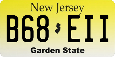 NJ license plate B68EII