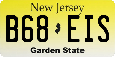 NJ license plate B68EIS