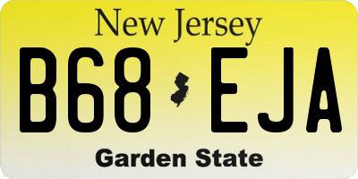 NJ license plate B68EJA