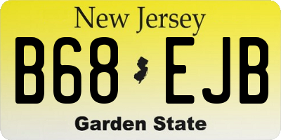 NJ license plate B68EJB