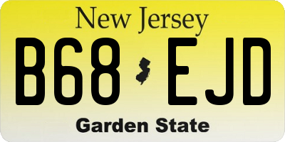 NJ license plate B68EJD