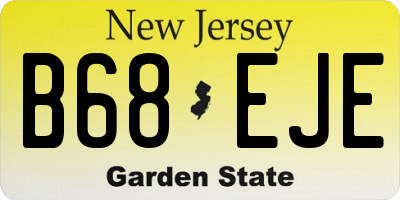 NJ license plate B68EJE