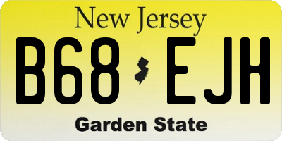 NJ license plate B68EJH
