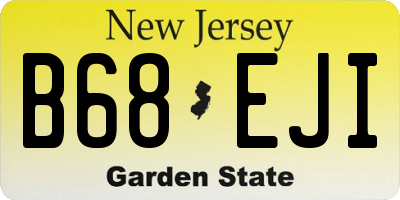 NJ license plate B68EJI
