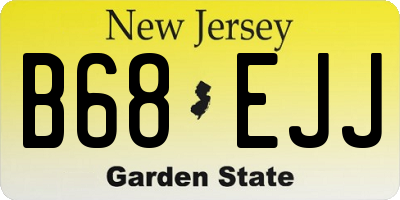NJ license plate B68EJJ