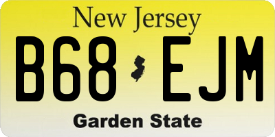 NJ license plate B68EJM