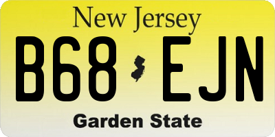 NJ license plate B68EJN