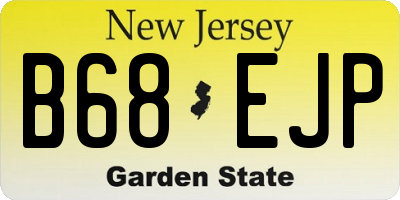 NJ license plate B68EJP
