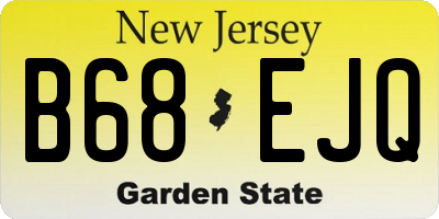 NJ license plate B68EJQ