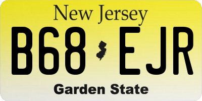 NJ license plate B68EJR