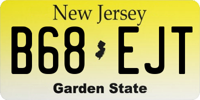 NJ license plate B68EJT