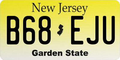 NJ license plate B68EJU