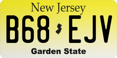 NJ license plate B68EJV