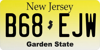 NJ license plate B68EJW