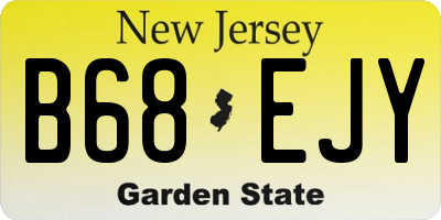 NJ license plate B68EJY