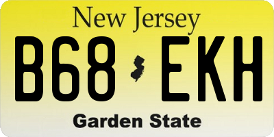 NJ license plate B68EKH