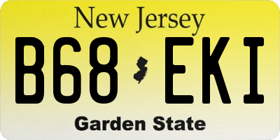 NJ license plate B68EKI