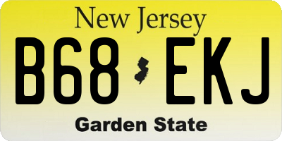 NJ license plate B68EKJ