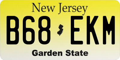 NJ license plate B68EKM