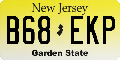 NJ license plate B68EKP