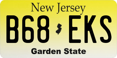 NJ license plate B68EKS