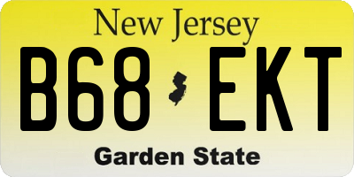 NJ license plate B68EKT