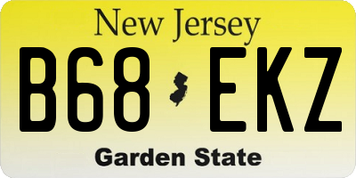 NJ license plate B68EKZ
