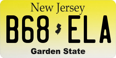 NJ license plate B68ELA