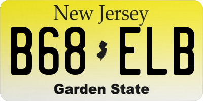 NJ license plate B68ELB
