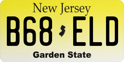 NJ license plate B68ELD