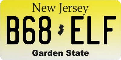 NJ license plate B68ELF