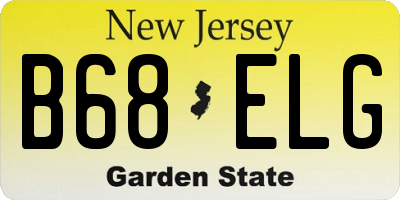NJ license plate B68ELG