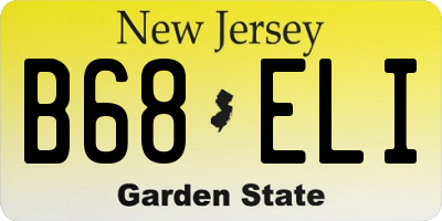 NJ license plate B68ELI