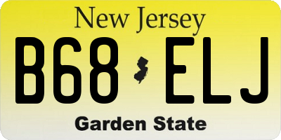 NJ license plate B68ELJ