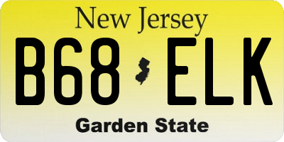 NJ license plate B68ELK