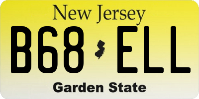 NJ license plate B68ELL