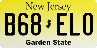 NJ license plate B68ELO