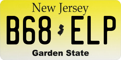NJ license plate B68ELP