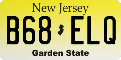 NJ license plate B68ELQ