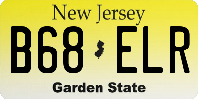 NJ license plate B68ELR