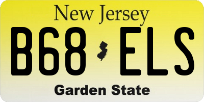 NJ license plate B68ELS
