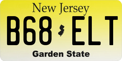 NJ license plate B68ELT