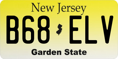 NJ license plate B68ELV
